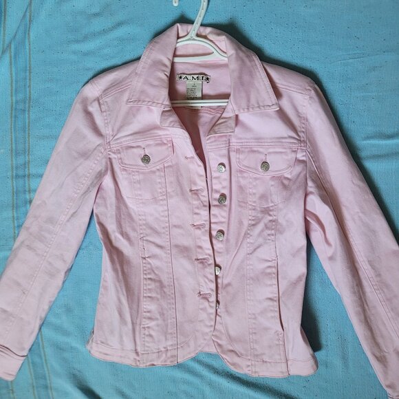 A.M.I. - Pink Denim Jacket - Small - Picture 1 of 2